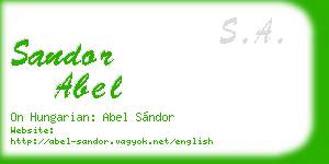 sandor abel business card