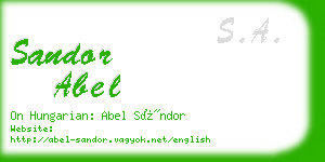 sandor abel business card